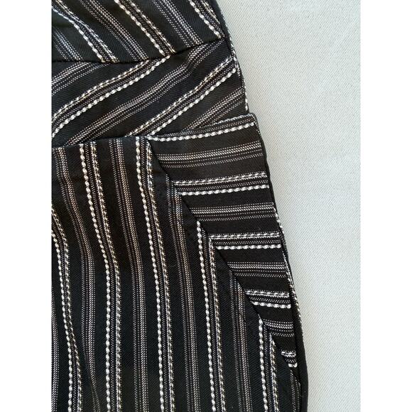 Mixxed26 Women's Black & White Striped Pencil Straight Stretch Skirt (Size L) - Picture 5 of 8